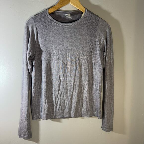 All in Motion Seamless Core Long Sleeve Top Heathered Gray Activewear Tee (Sz S) - Picture 1 of 6